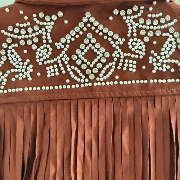 Wildfire Wranglers Fringe Jacket with Embroidery | S - Picture 3 of 4